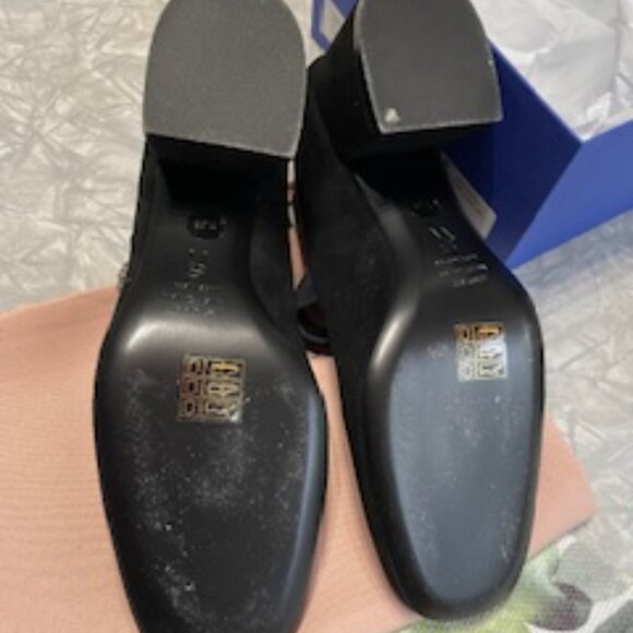 STUART WEITZMAN Sloane 60 Black Suede with Crystal Buckle Size 7.5 - Picture 3 of 7